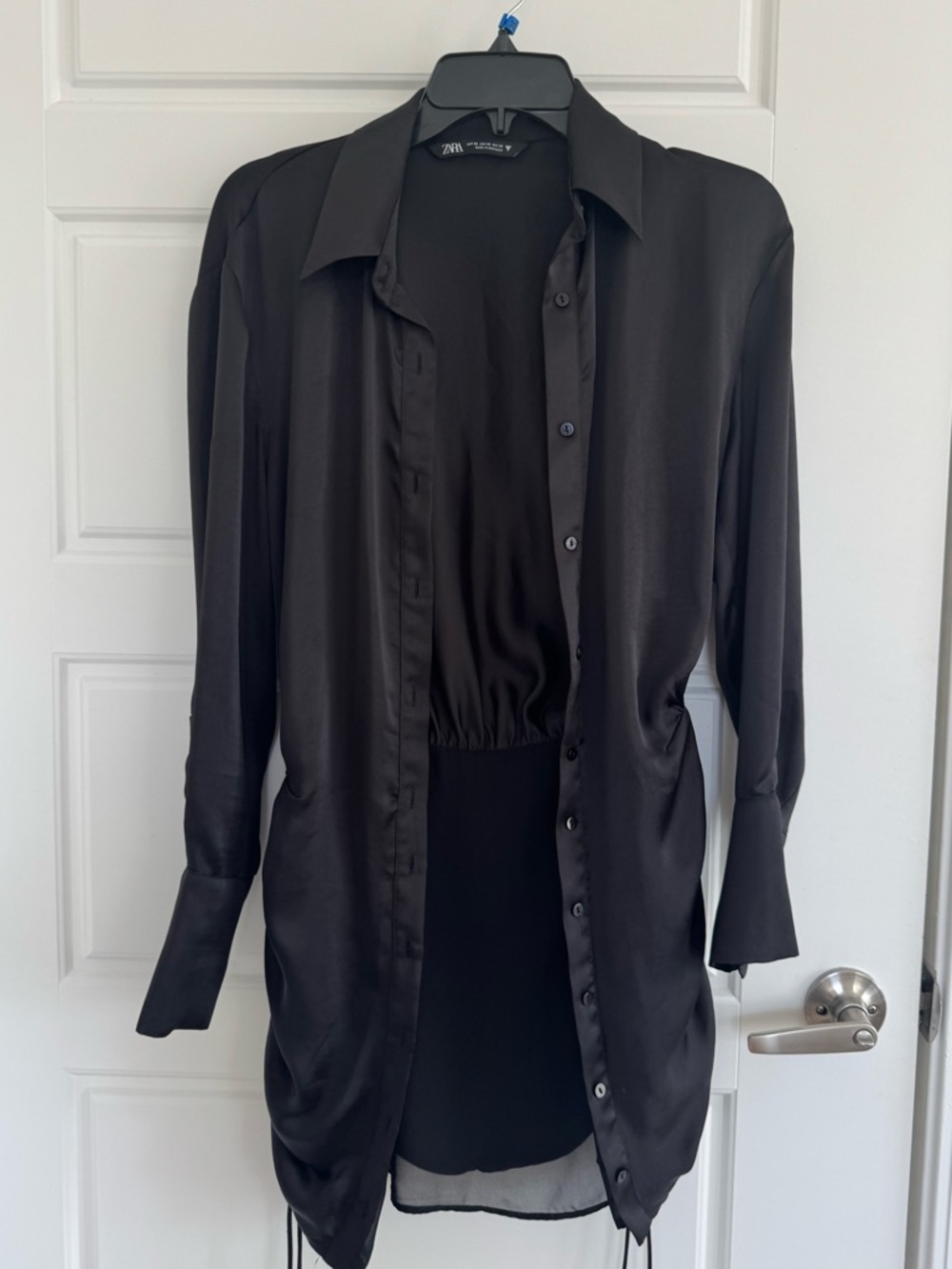 Zara Draped Satin Effect Dress